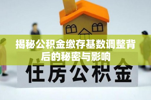 新埤揭秘公积金缴存基数调整背后的秘密与影响