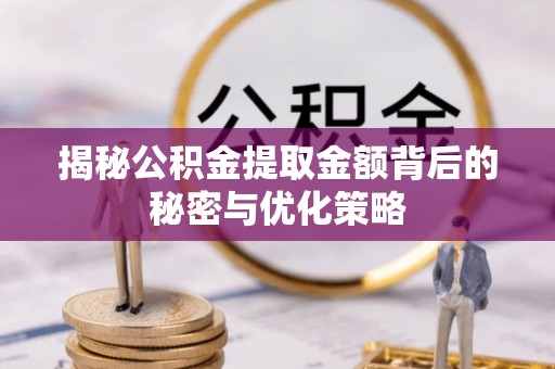 新埤揭秘公积金提取金额背后的秘密与优化策略