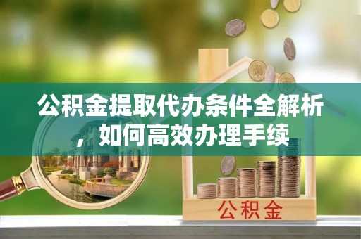 新埤公积金提取代办条件全解析，如何高效办理手续