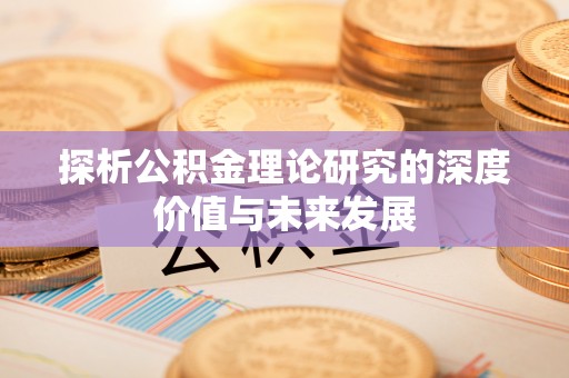 新埤探析公积金理论研究的深度价值与未来发展