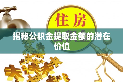 新埤揭秘公积金提取金额的潜在价值