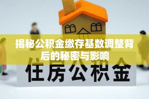 新埤揭秘公积金缴存基数调整背后的秘密与影响