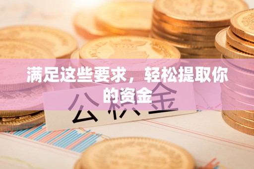 新埤满足这些要求，轻松提取你的资金