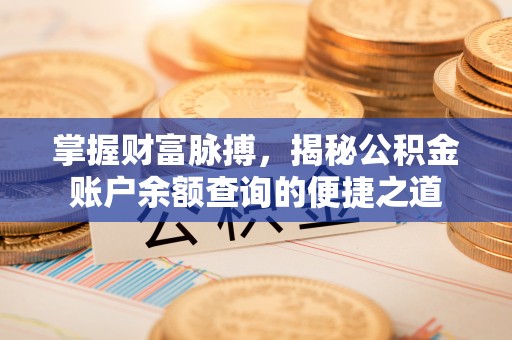 新埤掌握财富脉搏，揭秘公积金账户余额查询的便捷之道