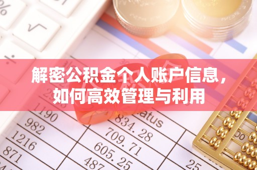新埤解密公积金个人账户信息，如何高效管理与利用