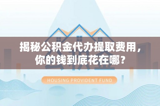 新埤揭秘公积金代办提取费用，你的钱到底花在哪？