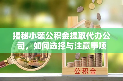 新埤揭秘小额公积金提取代办公司，如何选择与注意事项