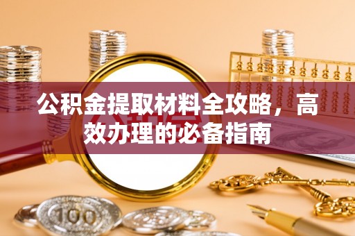 新埤公积金提取材料全攻略，高效办理的必备指南