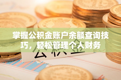 新埤掌握公积金账户余额查询技巧，轻松管理个人财务
