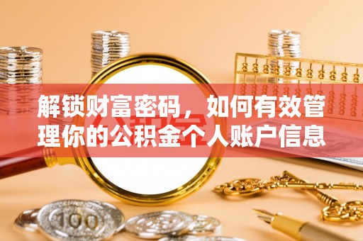 新埤解锁财富密码，如何有效管理你的公积金个人账户信息