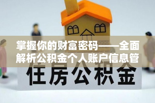新埤掌握你的财富密码——全面解析公积金个人账户信息管理与优化