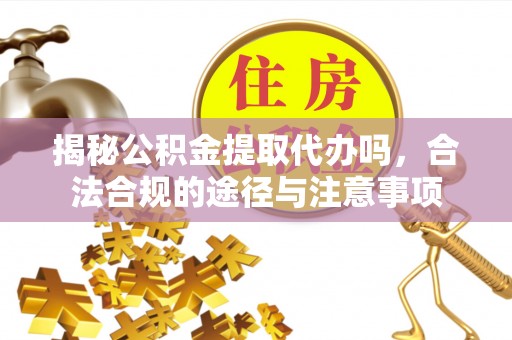 新埤揭秘公积金提取代办吗，合法合规的途径与注意事项