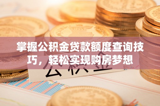 新埤掌握公积金贷款额度查询技巧，轻松实现购房梦想