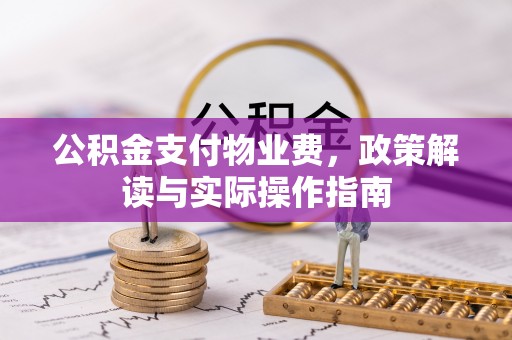 新埤公积金支付物业费，政策解读与实际操作指南