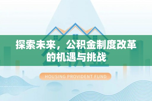 新埤探索未来，公积金制度改革的机遇与挑战