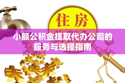新埤小额公积金提取代办公司的服务与选择指南